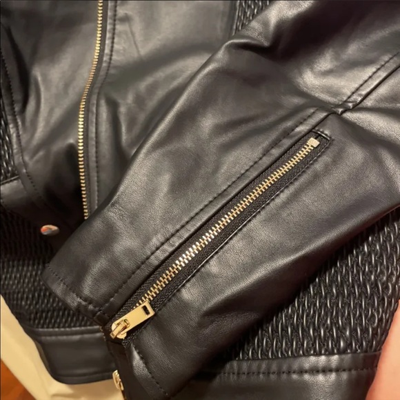 G by Guess Black Faux Leather Jacket - Picture 3 of 6